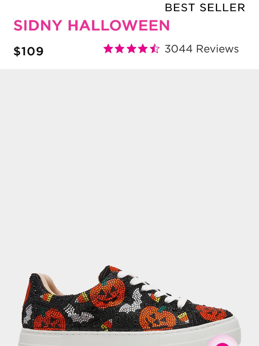 Betsey Johnson Halloween Pumpkin Sneakers